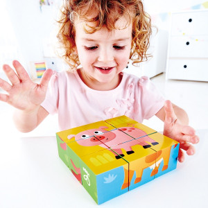 Кубики деревянные Hape E1618/1619, 9 деталей