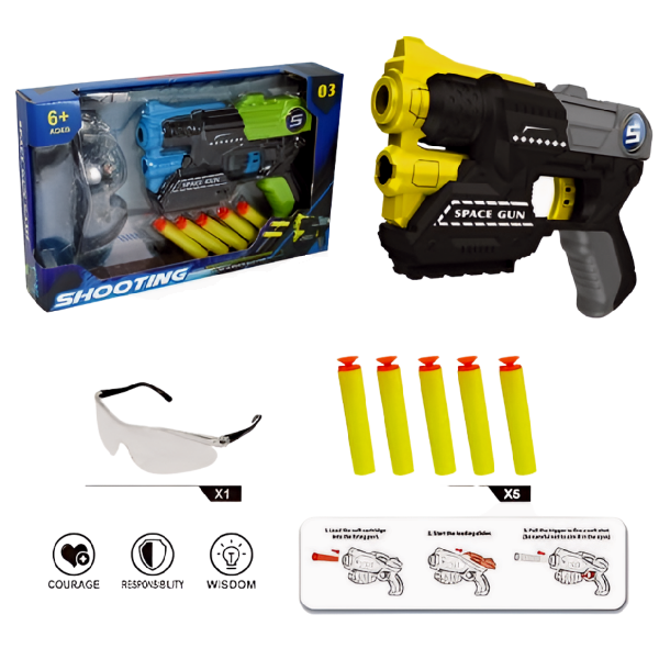 Пистолет детский с очками Essa Toys XD688-13, мягкие пули