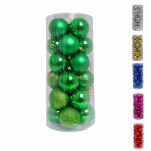 Набор елочных игрушек CJ-7 Шарики, диаметр 4 см, 24 шт.