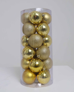 Набор елочных игрушек CJ-7 Шарики, диаметр 4 см, 24 шт.