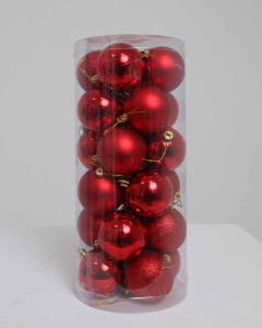 Набор елочных игрушек CJ-7 Шарики, диаметр 4 см, 24 шт.