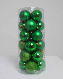 Набор елочных игрушек CJ-7 Шарики, диаметр 4 см, 24 шт.