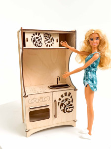 Игровой набор DaVa Кухня, мебель для куклы, деревянный