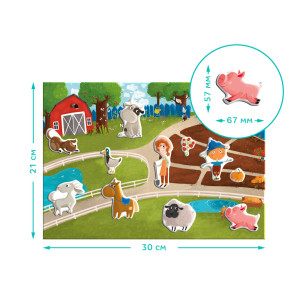 Игра магнитная Dodo Ферма/Зоопарк, 35-44 элемента