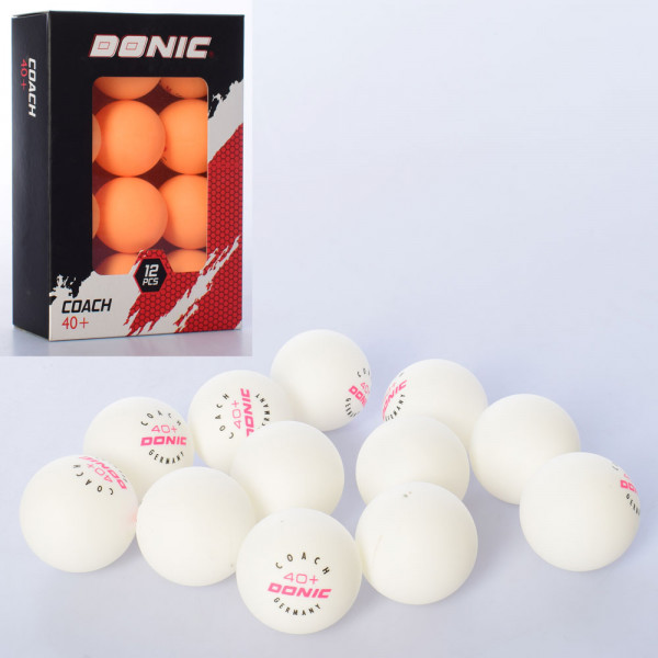 Набор теннисных шариков MS 3095-1, 40мм, ABS, бесшовные, 6 штук