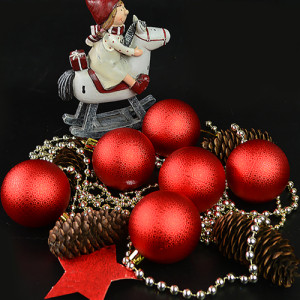 Набор елочных игрушек 8387-8 Шарики, диаметр 8 см, 6 шт.