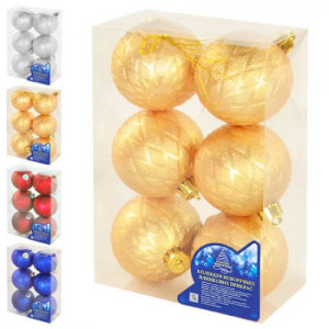 Набор елочных игрушек 8421 Шарики, диаметр 6 см, 6 шт.