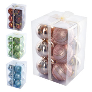 Набор елочных игрушек 84248-6 Шарики, диаметр 6 см, 12 шт.