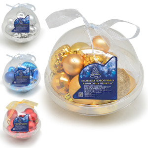 Набор елочных игрушек 9480 Шарики, диаметр 3 и 4,5 см, 22 шт.