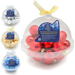 Набор елочных игрушек 9482 Шарики, диаметр 3 см, 27 шт.
