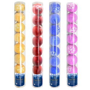 Набор елочных игрушек 9528 Шарики, диаметр 6 см, 8 шт.