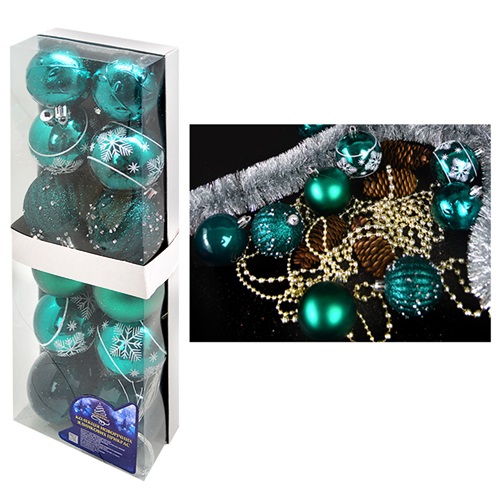 Набор елочных игрушек 9420 Шарики, диаметр 6 см, 12 шт.