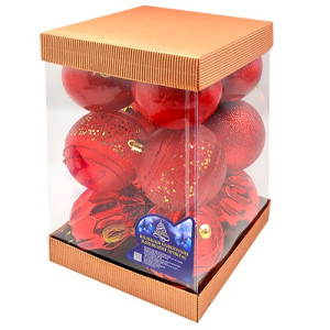 Набор елочных игрушек 9436R Шарики, диаметр 8 см, 12 шт.