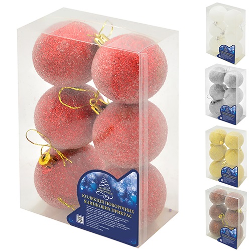 Набор елочных игрушек 88269-5 Шарики, диаметр 5 см, 6 шт.