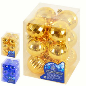 Набор елочных игрушек 8508-8509 Шарики, кол-во в ассортименте