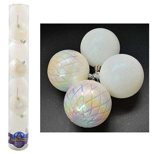 Набор елочных игрушек 88366-88369-88384 Шарики, размеры в ассортименте