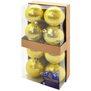 Набор елочных игрушек 9363-9364-9365-9366-9367-9369 Шарики, размеры в ассортименте