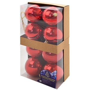 Набор елочных игрушек 9363-9364-9365-9366-9367-9369 Шарики, размеры в ассортименте