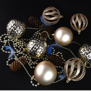 Набор елочных игрушек 9474 Шарики, диаметр 8 см, 9 шт.