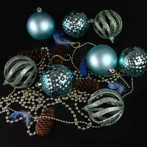 Набор елочных игрушек 9474 Шарики, диаметр 8 см, 9 шт.