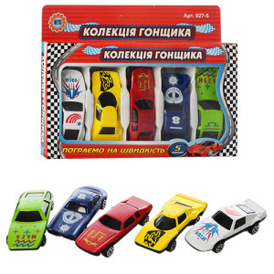 Набор машинок МВ 5 №1 Гоночные, металлические, 6,5 см, 5 шт.