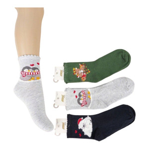 Носки для девочки Arti Kids Dobi Влюбленные парочки, новогодние, хлопок,1-4 года
