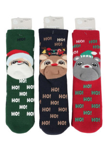 Носки детские Katamino HO! Новый год, махра, с тормозами, 1-6 лет