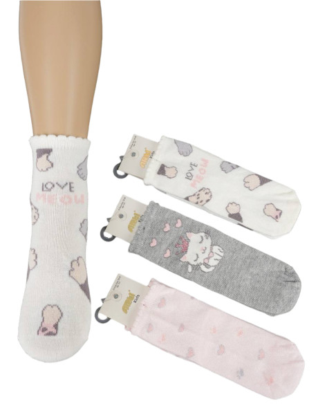 Носки для девочки Arti Kids Лапки/Сердечки, хлопок,1-8 лет