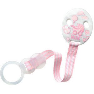 Карабин для пустышки NUK Duo Baby Rose, держатель