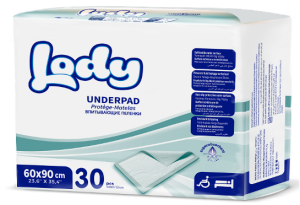 Одноразовые пеленки Lody Underped, 60х90 см, 30 шт.