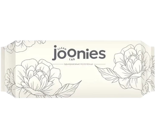 Полотенца одноразовые Joonies Цветы Clean Lab, нетканые, 22х20 см, 60 шт.