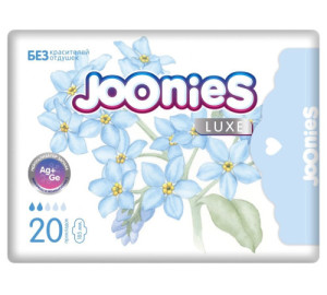 Прокладки ежедневные Joonies LUXE с крылышками, 2 капельки, 20 шт.