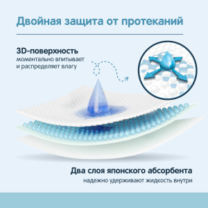 Трусики одноразовые для взрослых YokoSun L (100-140см), 2850 мл, 10шт.