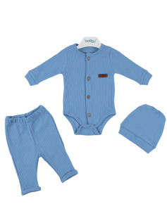 Костюм детский Bobby Baby Colored, 3 элемента, рубчик, 1-12 м
