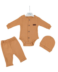 Костюм детский Bobby Baby Colored, 3 элемента, рубчик, 1-12 м