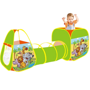 Палатка детская Essa Toys Домик, с тоннелем и игровым кубом