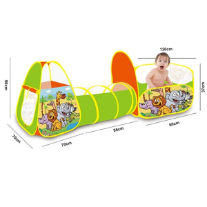 Палатка детская Essa Toys Домик, с тоннелем и игровым кубом