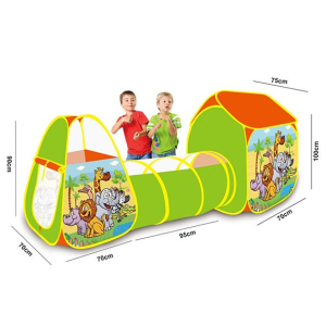 Палатка детская Essa Toys Домик, с тоннелем и игровым кубом