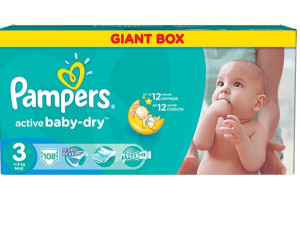 Подгузники Pampers Active Baby №3  (4-9кг) 108 шт