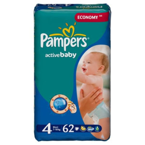 Подгузники Pampers Active Baby №4 (9-14кг) 62шт.