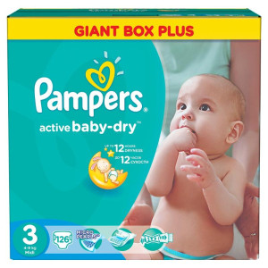 Подгузники Pampers Active Baby №3  (4-9кг), 126 шт.