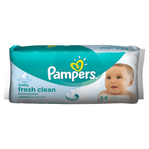 Салфетки мягкие Pampers Baby Fresh, влажные, очищающие, 64шт.