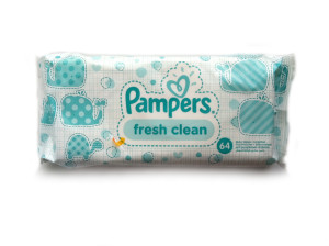 Салфетки мягкие Pampers Baby Fresh Clean (Испания), влажные, с клапаном, 64 шт.