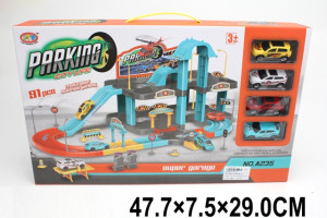 Парковка Parking, 2 этажа, 4 машинки, 91 дет