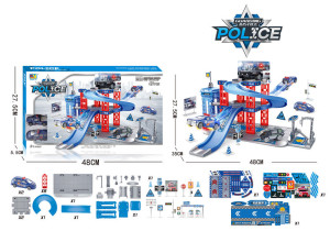 Парковка Полиция, 3-этажа, 2 машины, 47 деталей