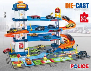 Парковка Super Garage, 4-этажа, 3 машинки, звук/свет, 64дет