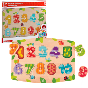 Рамка-вкладыш Hape, цифры, деревянная