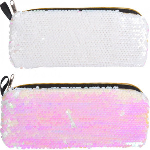 Пенал - косметичка с пайетками 5-13, 1 отделение, 22 х 9 см