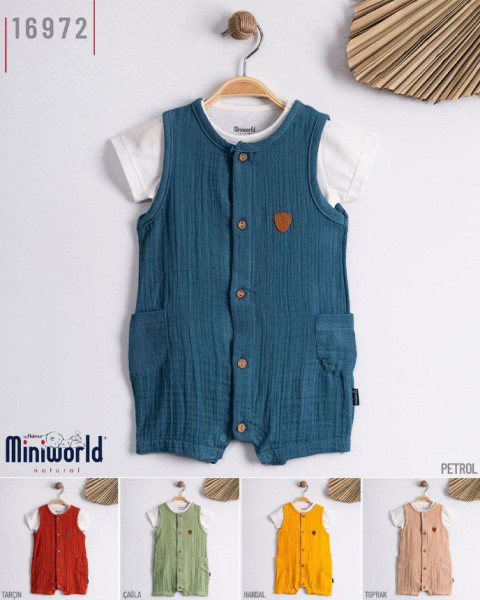 Костюм детский Miniworld, летний, муслин, 3-18 м