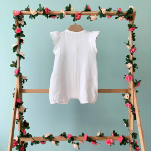 Песочник для девочки Caramell Natural Girl TK8106, муслин, 1-12 м